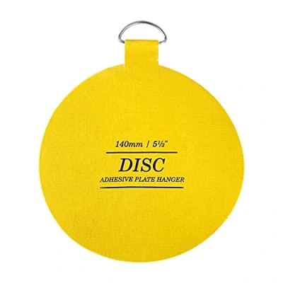 Image of Disc Plate Hangers for Walls Strong Invisible Holder Self Adhesive Stick On Hooks Picture Hanging Wall (140mm / 5.5&quot;) Disk