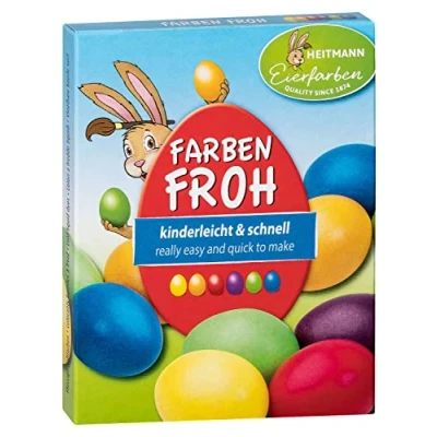 Image of Heitmann Eierfarben Farben Froh 6 liquid egg colours 1017049 yellow, orange, red, green, blue, plum 30 ml