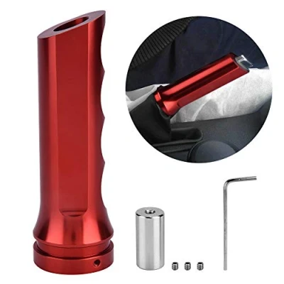 Image of Handbrake Cover, Car Protector Universal Auto Aluminum Cover Handle Hand Brake Sleeve(red)