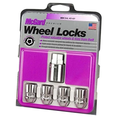 Image of McGard 24157 Chrome Cone Seat Wheel Locks (M12 x 1.5 Thread Size) Set of 4