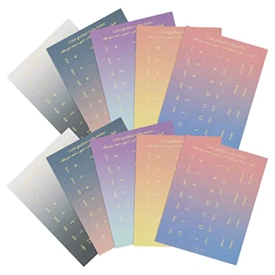 Image of ECSiNG 10 Sheets Monthly Adhesive Index Tabs Colorful Separator School Study Planner Stickers for Office Planners Organizations