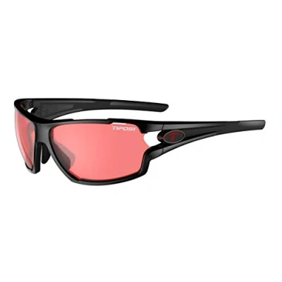 Image of Tifosi Amok Crystal Black/Enliven Bike Red Lens