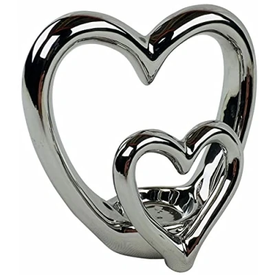 Image of SIL Interiors Double Heart Tea Light Holder