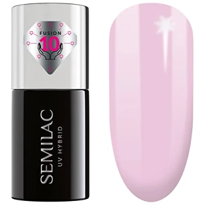 Image of Semilac Extend Care Base 5in1 803 Delicate Pink Gel Nail Polish Functions Long Lasting and Easy to Apply UV/LED Nails 7ml