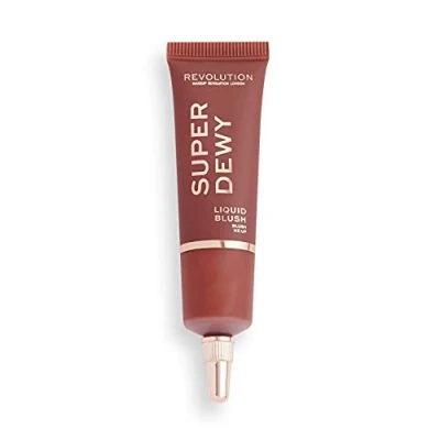 Image of Makeup Revolution Superdewy Liquid Blusher, Highly Pigmented, Buildable Formula, Blush Me Up, 15 ml