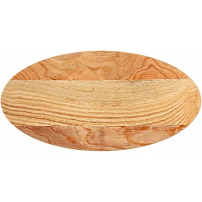 Image of vidaXL Table Top Light Brown 80x40x2cm Solid Oak Oval Versatile Coffee/Side/Bar Use Easy Setup, Unique Grain
