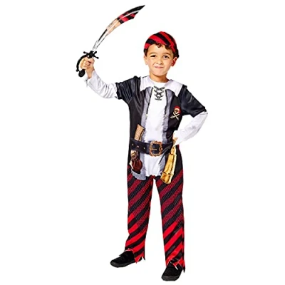 Image of Amscan 9910095 Kids Sustainable Pirate Boy World Book Day Fancy Dress Costume Age: 3 4 Yrs