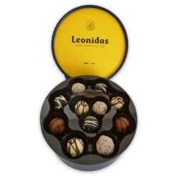 Image of Leonidas Belgian Truffle Gift Box, 22 Indulgent Assorted Chocolate Truffles, Ganache &amp; Cream