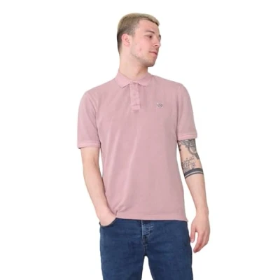 Image of Marks &amp; Spencer M&amp;S Mens SS Polo Shirt in Pink Cotton Size 2XL