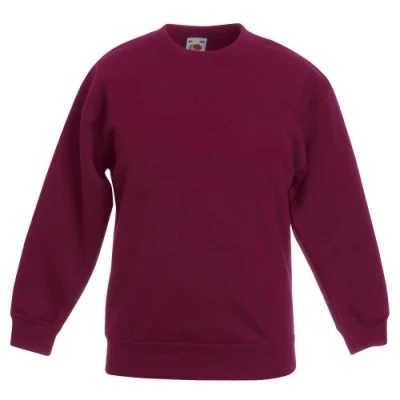 Image of Fruit of the Loom Set in Sleeve Sweatshirt Boys (3 4 Years) (Red)