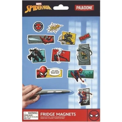 Image of Spiderman Official Licensed Fridge Magnets, Gamer and Comic Series Fan Decor Gift, Marvel Kitchen Classroom Accessory for Boys Girls, 26 Superhero Decals Included Paladone