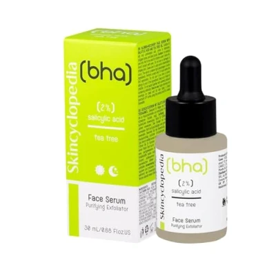 Image of Skincyclopedia 2% Salicylic Acid Serum with Tea Tree Oil, Niacinamide and Zinc Acne Treatment, Blackheads Pore Minimizer for Oily Combination Skin BHA Exfoliant Men Women, 30ml