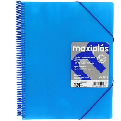 Image of Grafoplás 39836030 Carpeta with 60 Sleeves A4 Envelope Blue
