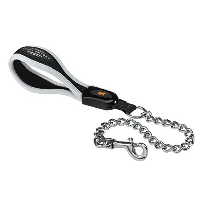 Image of Ferplast Anti bite Metal Dog Leash ERGOCOMFORT METAL, Ergonomic Handle, Soft padding, Length 65 cm.