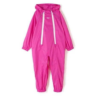 Image of Mac In a Sac Puddlesuit Packable Waterproof All One Rain Suit for Boys &amp; Girls Lightweight and Breathable Rainsuit that Packs into its own Bag Pink 2 3 Years