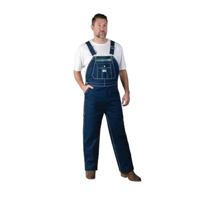 Image of Walls Liberty Men&#039;s Rigid Denim Bib Overall, Denim, 34W x 32L