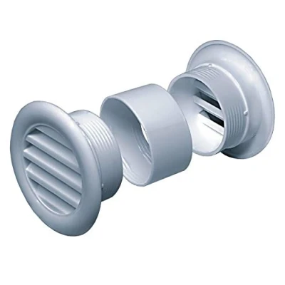 Image of Silver Mini Circle Air Vent Grille Door Round Ventilation Cover