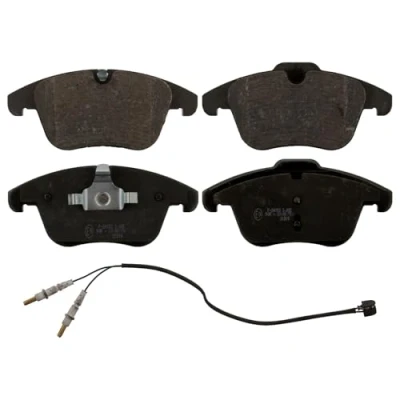 Image of 1609253180, 1610103880, 425403, 425424 Brake pad set BLUE PRINT ADP154236 Front Axle incl. wear warning contact with piston clip PEUGEOT: 508 I Saloon