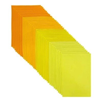 Image of Jtnohx Craft Felt Fabric, 20x30cm for Crafts, 4 Colours 40 Pieces Colour Sheets DIY Decorations and Party Projects (Yellow Series)