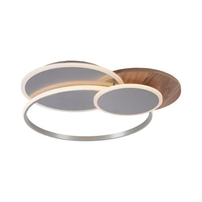 Image of Paul Neuhaus LED ceiling lamp Palma, wood, CCT, 65cm, dimmable