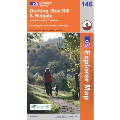 Image of Explorer 146 Dorking, Box Hill &amp; Reigate Map With Digital Version