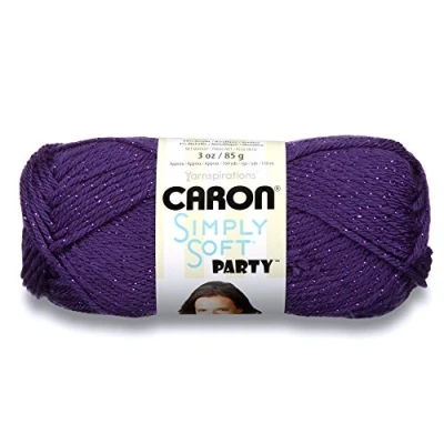 Image of Caron Simply Soft Party Yarn 85g Purple Sparkle