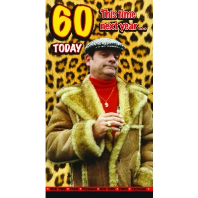 Image of Only Fools and Horses OF010 Age 60 Birthday Card Multi Colour