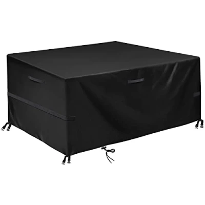 Image of Garden Furniture Cover,213x132x74cm Table Cover 600D Heavy Duty Oxford Polyester Outdoor Patio Covers Rectangular Windproof,Waterproof&amp;Anti UV for Chair and Rattan Sofa
