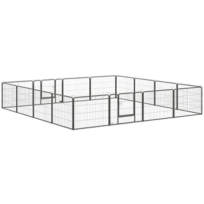 Image of PawHut Dog Pen 16 Panels Puppy Heavy Duty Pet Playpen for Indoor Outdoor Dogs, Rabbits, Ducks 60cm High