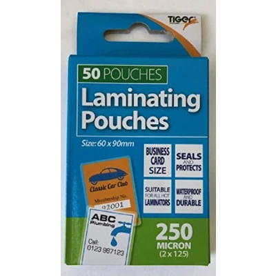 Image of Business Card Size Laminating Pouches Pack of 50