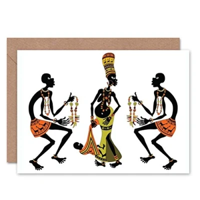 Image of Wee Blue Coo AFRICAN ART JEWLERY CLOTHING BLANK GREETINGS BIRTHDAY CARD