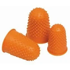 Image of Quality Thimblettes Rubber Thimblette Orange Size 3 22mm Finger Cone Thimble