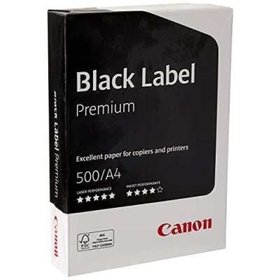 Image of Canon Black Label Premium FSC, 75 g/m2 Copier &amp; Printer Paper (5 x reams (500) per Box)