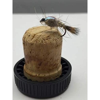Image of BestCity fly Fishing Nymphs PRIME HARES EAR PEARL FLASHBACK X10 pack size 12 trout flies