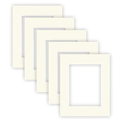 Image of nielsen Conservation Picture Mount Ivory 24x30cm to fit Image Size 15x20cm, Set of 5, Acid Free (pH Neutral) Protective Photo Mount, Smooth Surface White