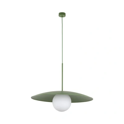 Image of Slate Dome Pendant Ceiling Light Green 1xE27