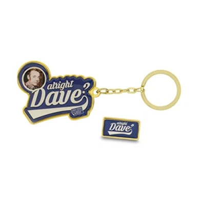 Image of Only Fools and Horses Alright Dave Official Keyring Enamel Badge Set