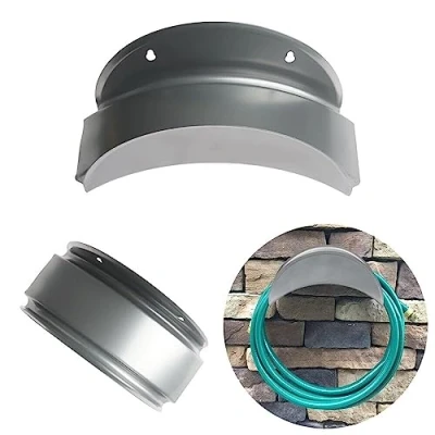 Image of Garden Hosepipe Holder Hanger Wall Mounted Storage Hose Pipe Reel Metal