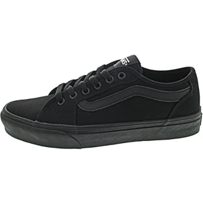 Image of Vans Boys&#039; Ward Trainers, Black ((Canvas) Black/Black 186), 1 (32 EU)
