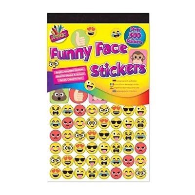 Image of Miqat ArtBox Reward Sticker over 500 emoji smiley face funny stickers childrens teachers