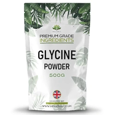 Image of Hellenia L Glycine Powder 500g Premium Grade Ingredients Pure Vegan Friendly, GMO Free