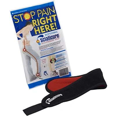 Image of Vytaliving Biofeedback Sciaticure Acupressure Wrap Knee Support for Joint Pain Relief Patella Strap Sciatica One Size Fits All Pacemaker Friendly As Seen in Press