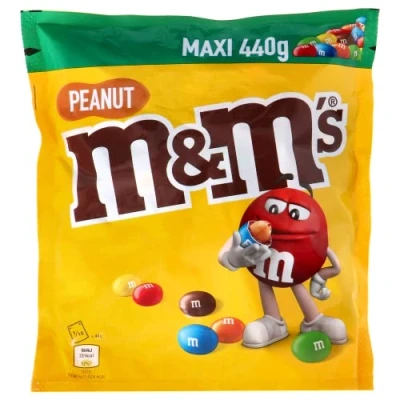 Image of M&amp;M Peanut Candy M&amp;M&#039;s Maxi Total Weight 440 Grams