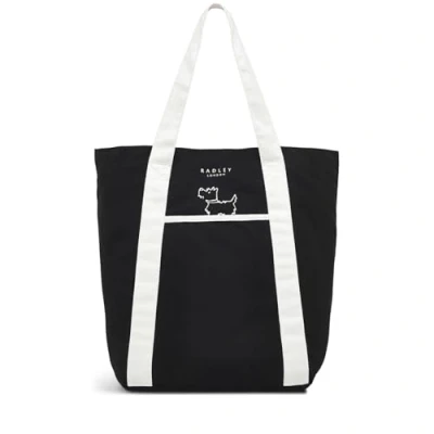 Image of Radley Hide and Seek Dog Large Tote Bag in Black Canvas