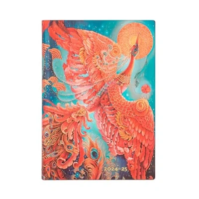 Image of Paperblanks Flexi 2025 18 Month Calendar, Firebird, Midi, Horizontal, Elastic Band Closure