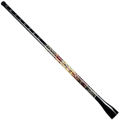 Image of Meinl Percussion Synthetic Trombone Didgeridoo Pitch adjustable Wind Instrument Tuning G, F, E, D, C Fiberglass, Multicolored (TSDDG1 BK)