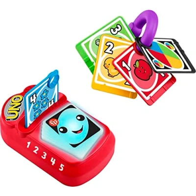 Image of ​​Fisher Price Laugh &amp; Learn Counting and Colors UNO Multilanguage Edition, electronic learning toy for infants toddlers ages 6 to 36 months, HHG94