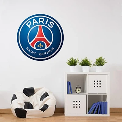 Image of Paris Saint Germain Crest Wall Sticker (90cm Width x 90cm Height)