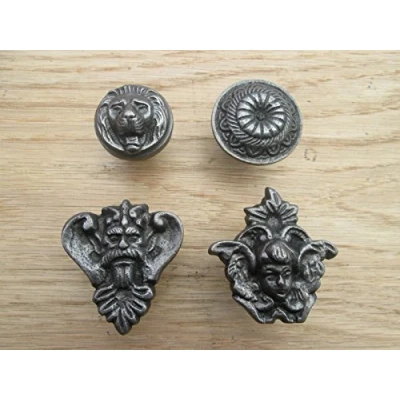 Image of IRONMONGERY WORLD® Antique Iron CAST Decorative Cupboard Kitchen Drawer Cabinet Door Pull Handle KNOB (King)