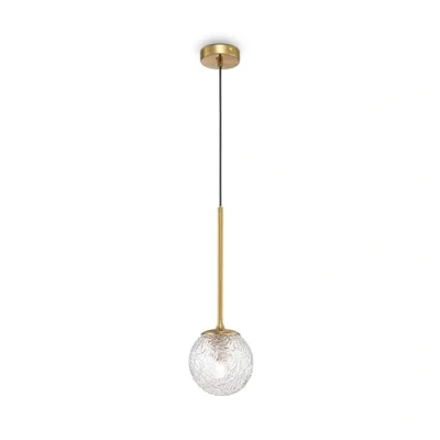 Image of Maytoni Ligero Modern Globe Pendant Ceiling Light Brass E27